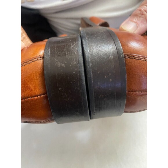 Pronto Uomo Firenze Mens Brown Woven Leather Sandals SZ 10M/Italy - Picture 3 of 3